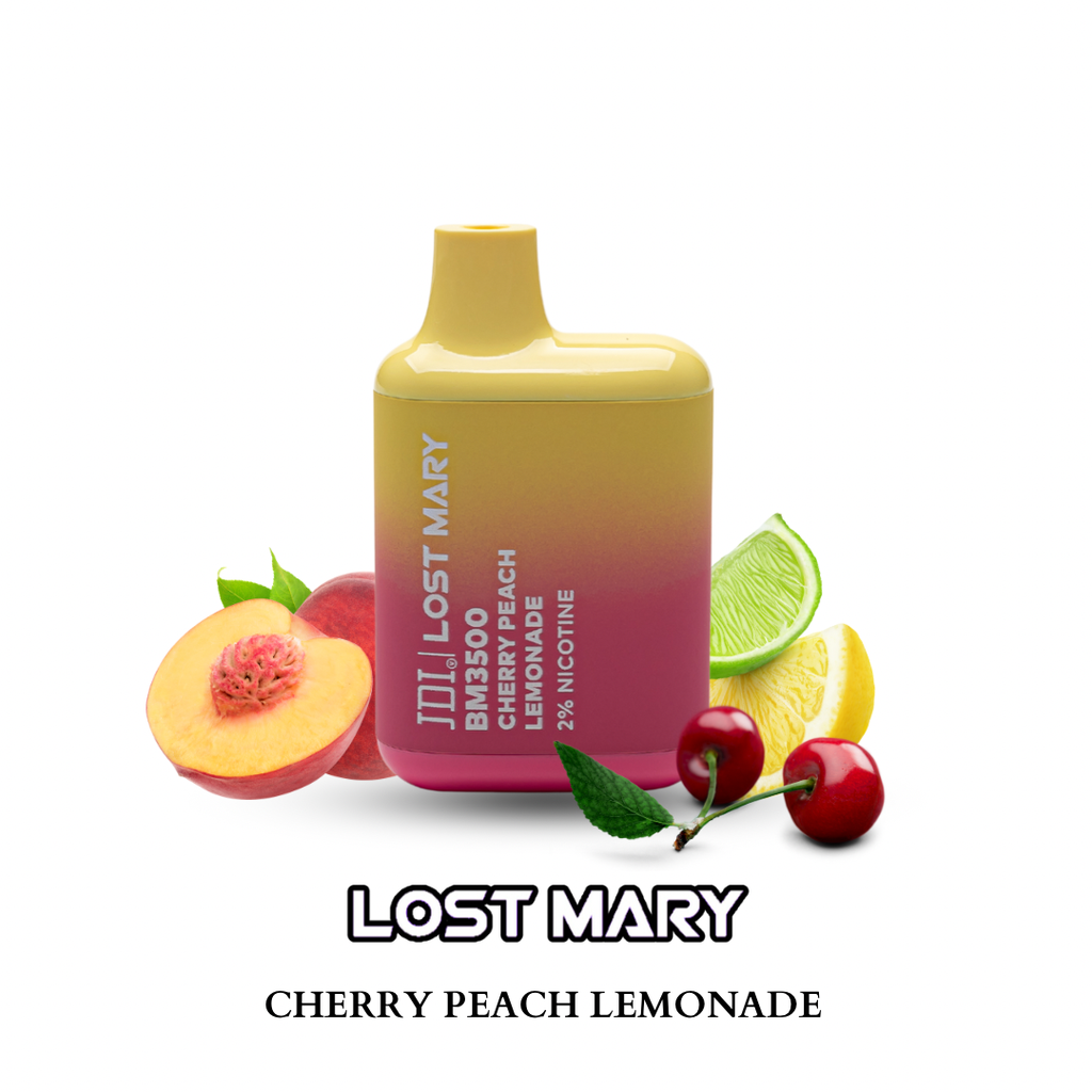 JDI LOST MARY BM-3500PUFF-20MG-CHERRY PEACH LEMONADE