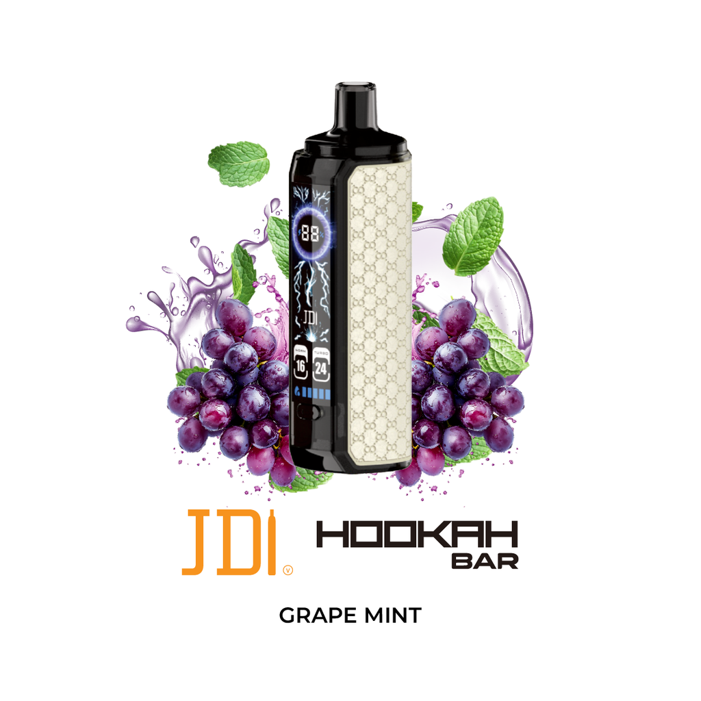 JDI HOOKAH BAR-25000PUFF-6MG-GRAPE MINT