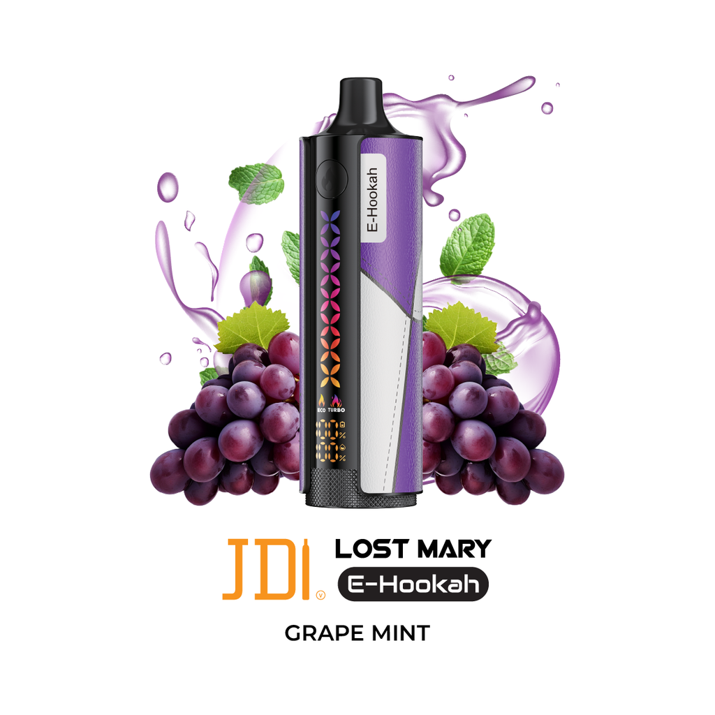 JDI LOST MARY E HOOKAH-30000PUFF-6MG-GRAPE MINT