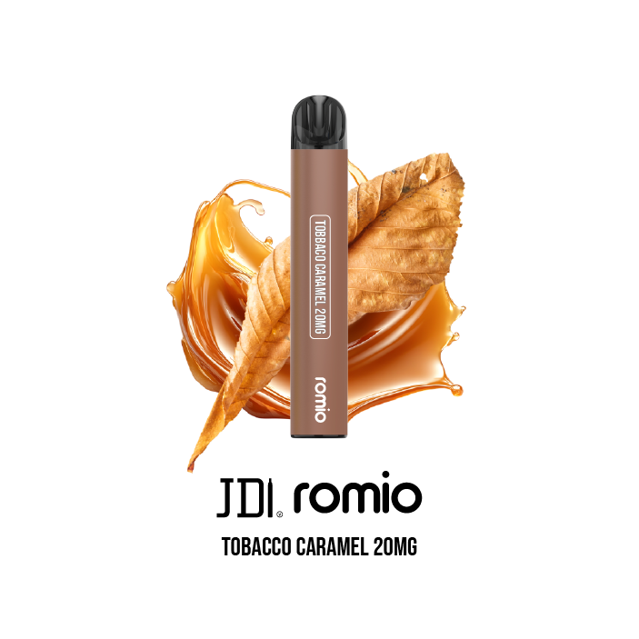 JDI ROMIO ONE-900PUFF-20MG-TOBACCO CARAMEL
