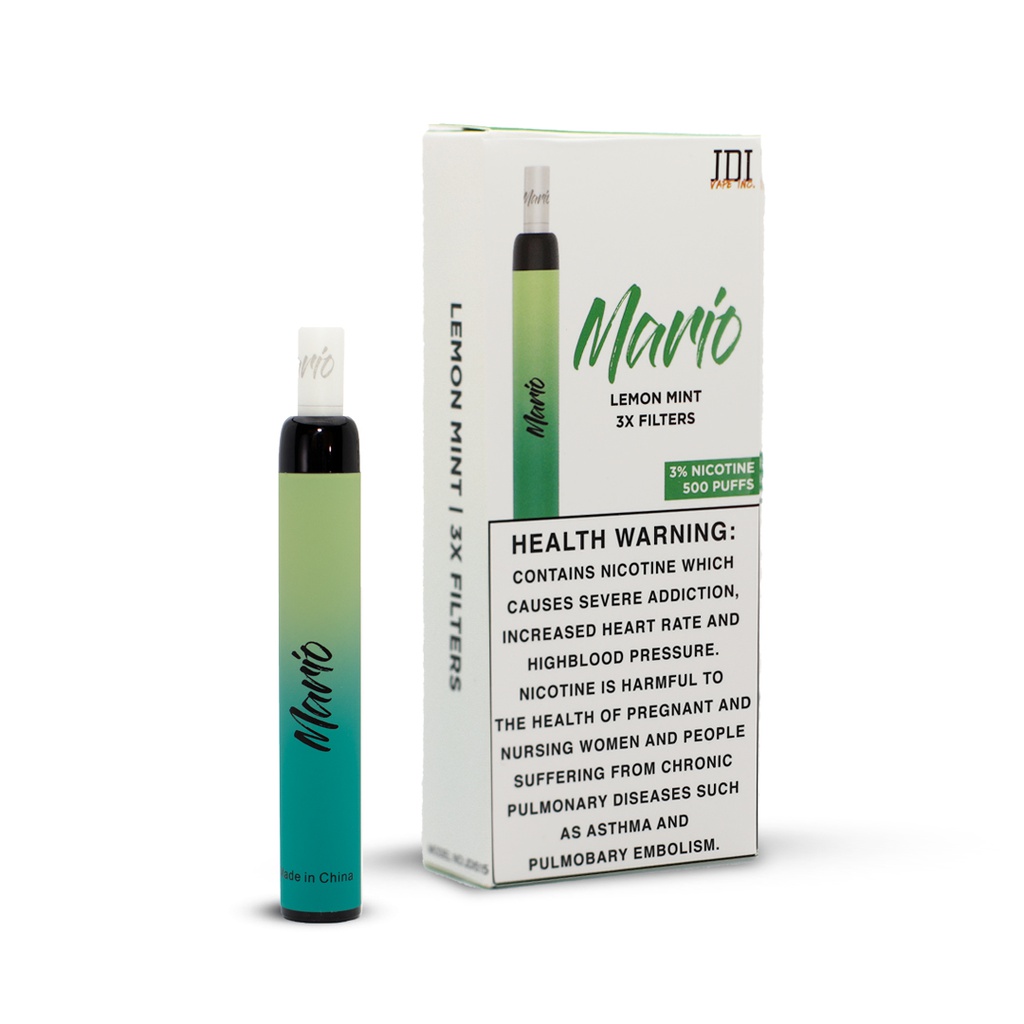 JDI MARIO-500PUFF-30MG-LEMON MINT